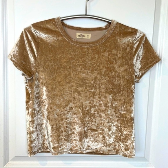HOLLISTER Y2K Women’s Gold Shimmer HOLLISTER Blouse Size Small - Picture 3 of 7
